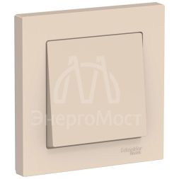 Выключатель 1-кл. СП AtlasDesign 10А IP20 (сх. 1) 10AX в сборе беж. SchE ATN000212