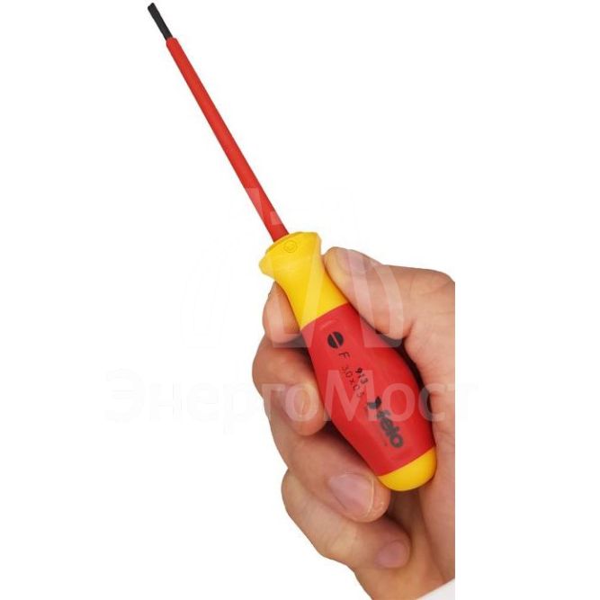 Отвертка диэлектрическая шлицевая SL3.0х0.5х100 Felo 91303090