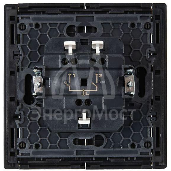 Выключатель 2-кл. СП FORTE&amp;amp;PIANO 10А FP105 черн. IEK FP-V20-0-10-1-K02