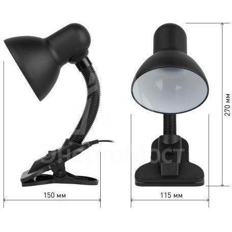 Светильник настол. N-102-E27-40W-BK черн. мат. ЭРА C0041424