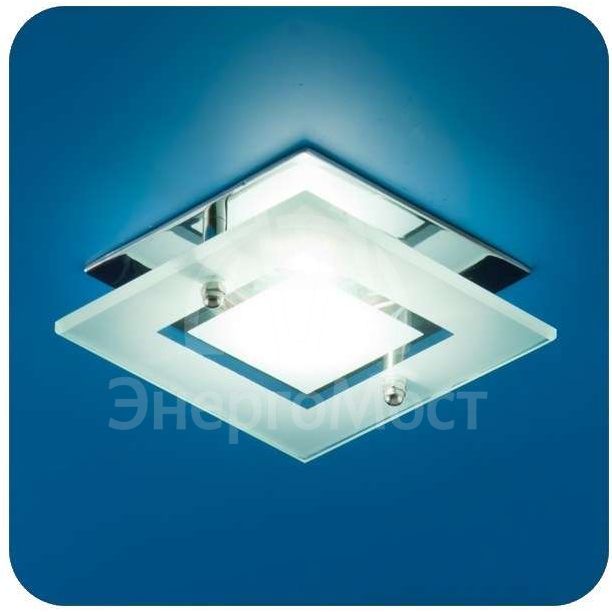 Светильник Quartz 51 3 05 с накладным стеклом квадрат. MR16 хром ИТАЛМАК IT8059