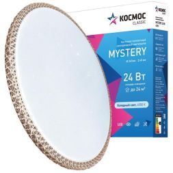 Светильник светодиодный Classic MYSTERY 24Вт 230В 6500К 1560Лм 279х66мм настенно-потолочный бронза КОСМОС KCMist24W_6500