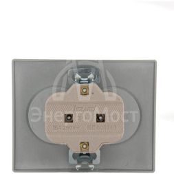 Розетка 2-м СП Karina 16А IP20 без заземл. керамика матов. серебр. LEZARD 707-4300-128