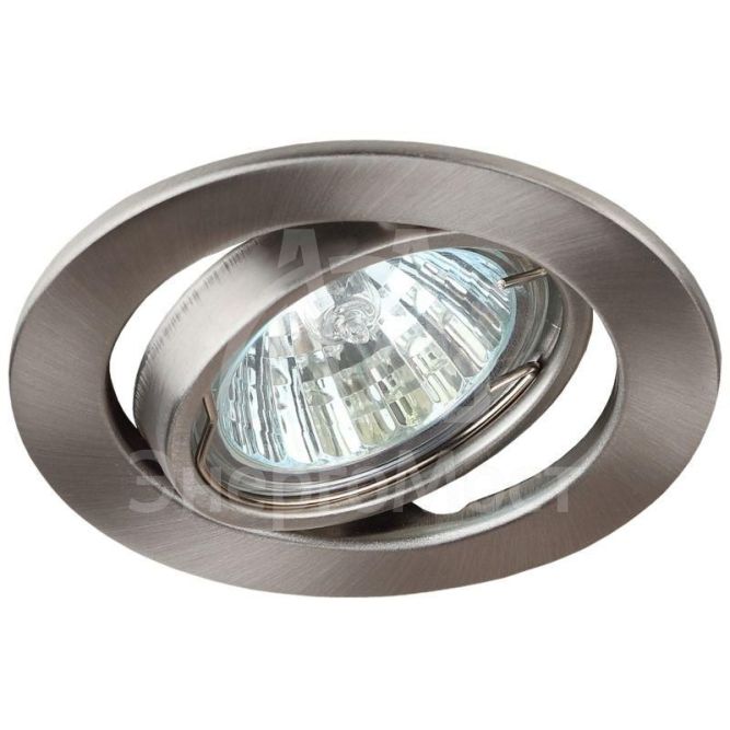 Светильник ST2A SN 50Вт MR16 12В точечный поворот. штампован. сатин никель ЭРА C0043808