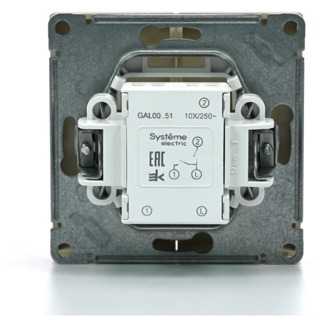 Выключатель 2-кл. ArtGallery (сх. 5) 10AX механизм шампань SE GAL000551