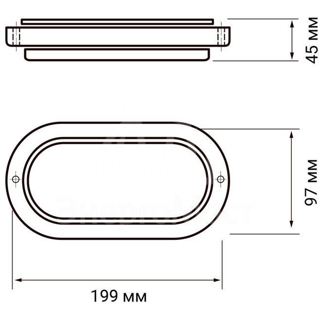 Светильник светодиодный PBH-PC2-OA 12Вт 4000К IP65 (аналог НПП) бел. овал. JazzWay 1035677A