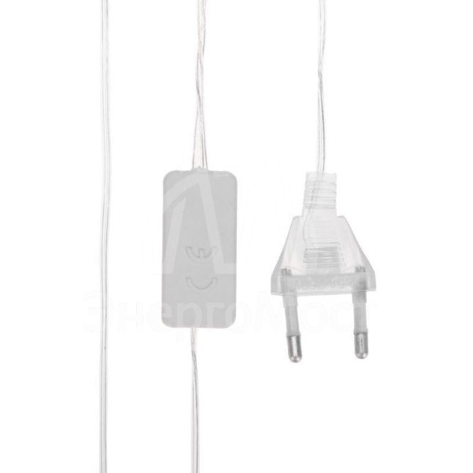 Гирлянда светодиодная &amp;quot;Снежинки&amp;quot; большие 5м 20 LED IP20 прозр. провод свечение мульти (RG/RB) мигание 230В Neon-Night 304-024