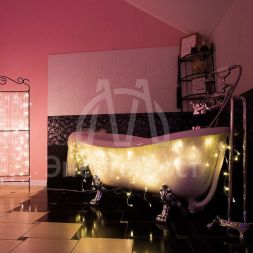 Гирлянда светодиодная универсальная 100LED тепл. бел. 10м провод прозр. с контроллером Neon-Night 303-063