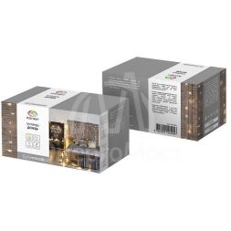 Гирлянда &amp;quot;Светодиодный дождь&amp;quot; с контроллером 1.5х1м 96LED тепло-бел. прозр. провод 8Вт 230В IP20 NEON-NIGHT 235-026