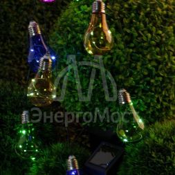 Гирлянда садовая ERAGS024-03 10 подсвечиваемых светодиодами лампочек ЭРА Б0038505