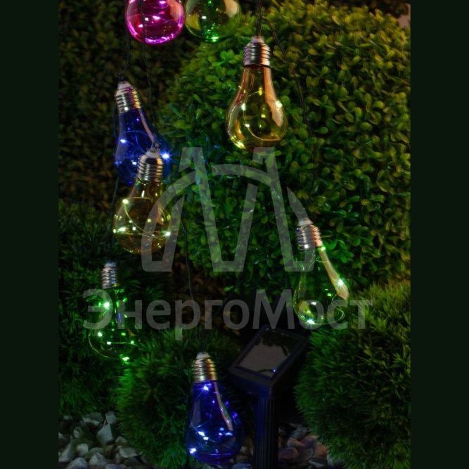 Гирлянда садовая ERAGS024-03 10 подсвечиваемых светодиодами лампочек ЭРА Б0038505