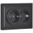 Розетка 2-м СП BRITE РС12-3-БрЧ 16А в сборе с заземл. без защ. шторок черн. IEK BR-R21-16-K02-F