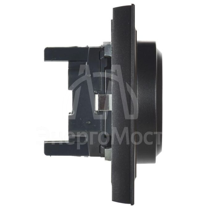 Розетка 2-м СП BRITE РС12-3-БрЧ 16А в сборе с заземл. без защ. шторок черн. IEK BR-R21-16-K02-F