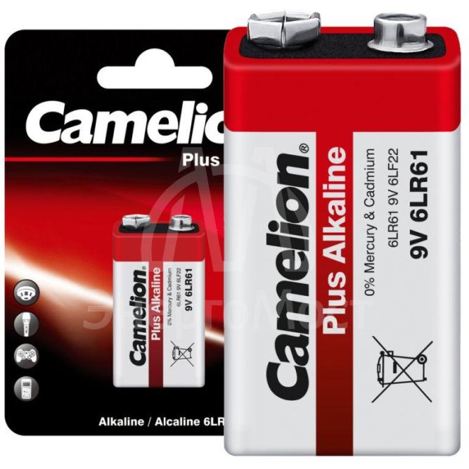 Элемент питания алкалиновый &amp;quot;крона&amp;quot; LR 6LF22 BL-1 (блист.1шт) Camelion 1655