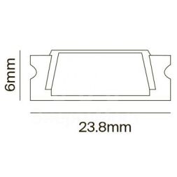 Профиль алюминиевый накладной 23х6 Maytoni ALM002S-2M