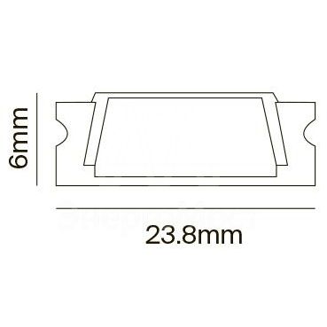 Профиль алюминиевый накладной 23х6 Maytoni ALM002S-2M