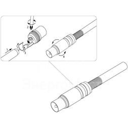 Разъем антенный на кабель штекер-TV никель с пружиной блист. Rexant 06-0016-A