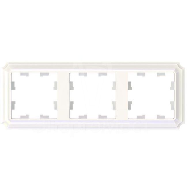 Рамка 3-пост. AtlasDesign Antique универс. жемчуж. SE ATN100403