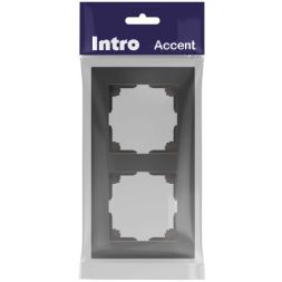Рамка 2-м СП Accent 6-502-07 графит Intro Б0063773