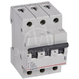Выключатель автоматический модульный 3п C 25А 4.5кА RX3 Leg 419710