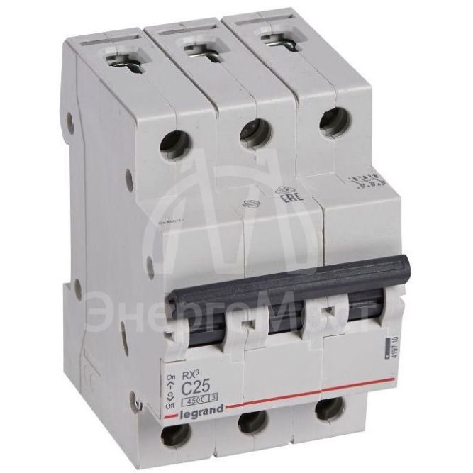 Выключатель автоматический модульный 3п C 25А 4.5кА RX3 Leg 419710