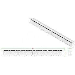 Патч-панель 19дюйм 1U RJ45 кат.5e 24 порта PP3-19-24-8P8C-C5E-110D черн. Hyperline 246095