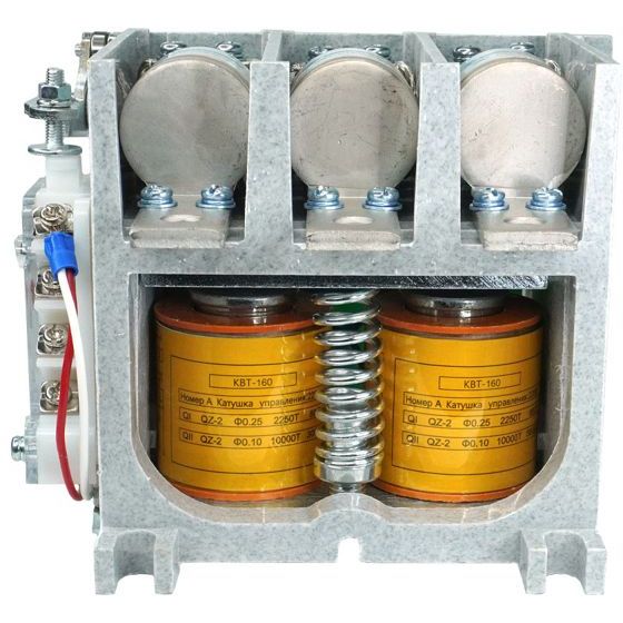 Контактор вакуумный КВТ-1.14-2.5/160-3 У3 3п 160А кат. 220В 2НО+1НЗ IP00 без реле Электротехник ET557366