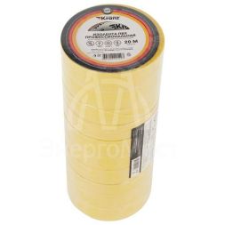 Изолента ПВХ профессиональная 0.18х19мм 20м желт. (уп.10шт) Kranz KR-09-2802