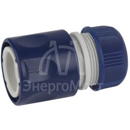 Соединитель-коннектор для шланга 12мм (1/2) пластик (50/200/2400) Green Apple Б0017768