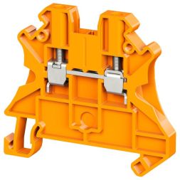 Клемма проходная винтовой зажим 2 точки подключения 2.5кв.мм оранж. DKC TUR-2.5R-OR