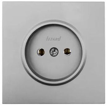 Розетка 1 мест. б/з ПБТ СП ZIMA IP20 16А безвинт. зажим сер. матов. LEZARD 704-7488-121BQC