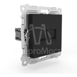 Розетка компьютерная 2-м СП Pixel RJ45 кат.5E механизм карбон TOKOV ELECTRIC TKE-PX-RC2-C14