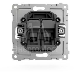 Розетка компьютерная 2-м СП Pixel RJ45 кат.5E механизм карбон TOKOV ELECTRIC TKE-PX-RC2-C14