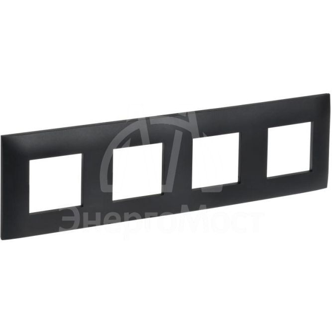 Рамка 4-м SKANDY SK-F04Bl черн. IEK SK-M42-K02