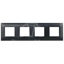 Рамка 4-м SKANDY SK-F04Bl черн. IEK SK-M42-K02