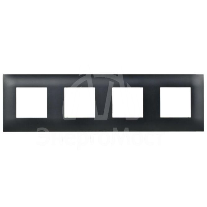 Рамка 4-м SKANDY SK-F04Bl черн. IEK SK-M42-K02