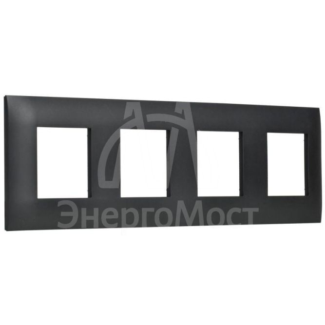 Рамка 4-м SKANDY SK-F04Bl черн. IEK SK-M42-K02