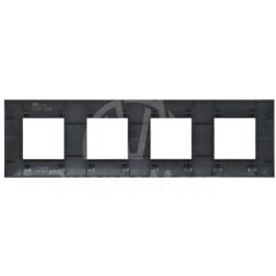 Рамка 4-м SKANDY SK-F04Bl черн. IEK SK-M42-K02