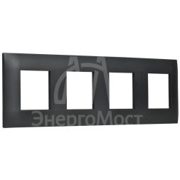 Рамка 4-м SKANDY SK-F04Bl черн. IEK SK-M42-K02