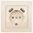 Розетка 1-м СП Минск 16А IP20 с заземл. защ. шторки с 2-мя заряд. устройствами USB 2.1А беж. EKF ERR16-028-200-2USB