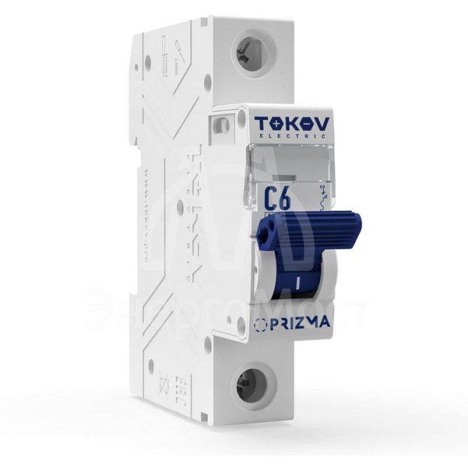 Выключатель автоматический модульный 1П 6А 4.5кА х-ка C TOKOV Electric TKE-PZ45-MCBI-1-6-C