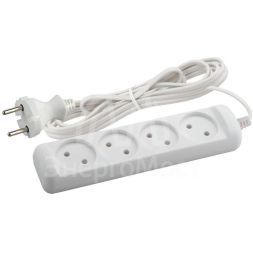 Удлинитель без заземления 2х0.75кв.мм ШВВП 4гнезда 3м (5/20/720) UX-4-3m Эра Б0038560