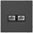 Розетка компьютерная 2-м ArtGallery RJ45 + RJ45 кат.5E механизм базальт SE GAL001485