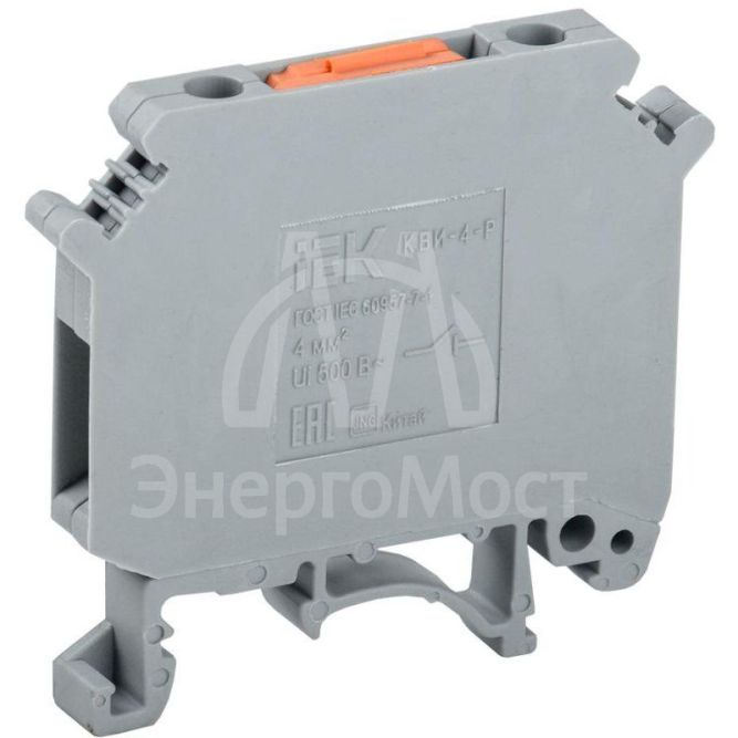 Клемма винтовая КВИ-4-Р с размыкателем сер. IEK YZN30-004P-K03