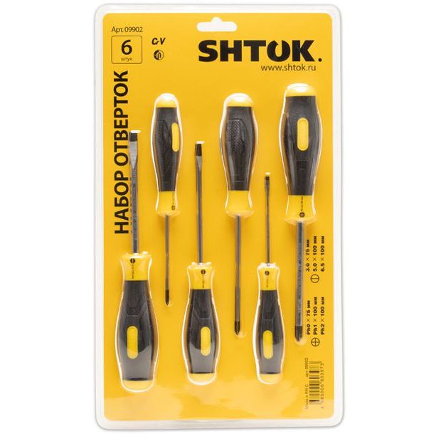 Набор отверток блист. (6 предметов) (09902) SHTOK 376357