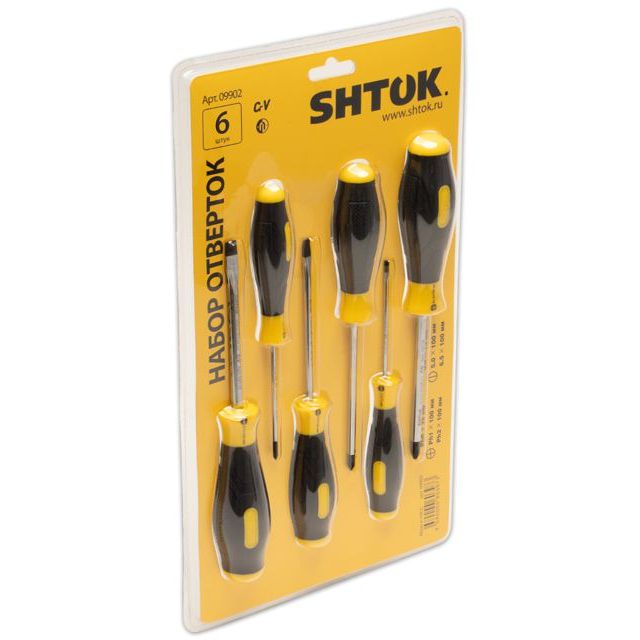 Набор отверток блист. (6 предметов) (09902) SHTOK 376357