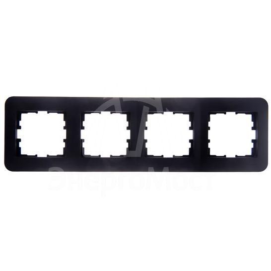Рамка 4-м KARINA LIFE горизонт. черн. бархат LEZARD 708-4200-149