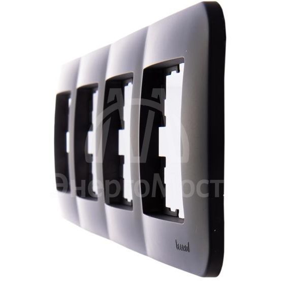 Рамка 4-м KARINA LIFE горизонт. черн. бархат LEZARD 708-4200-149