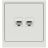 Розетка компьютерная 2-м KANT RJ45 кат.5E без шторки бел. песок DKC 7010664