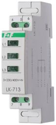 Указатель напряжения LK-713 3 зел. светодиода (сигнализация наличия 3ф 35мм 3х400/230+N IP20 монтаж на DIN-рейке) F&amp;F EA04.007.002